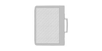 Conférencier A4 en plastique PU/lin Smoke - Marquage Verso