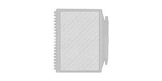 Cahier conférencier recyclé à spirale Zuken - Marquage Recto