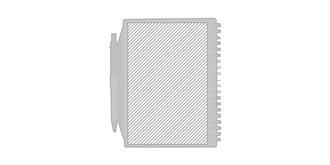 Cahier conférencier recyclé à spirale Zuken - Marquage Verso