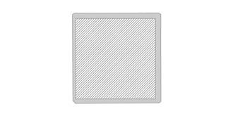 Bloc en verre rectangulaire transparent Macan - Impression Gauche