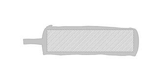 Etui pour stylos fermeture zippée Celest - Marquage Verso