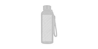 Gourde en plastique RPET de 500 ml Pems - Marquage Recto