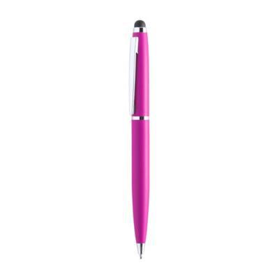 OBG.PUB - Stylo à bille avec stylet à mécanisme twist Komby Fushia Stylo à bille avec stylet à mécanisme twist Komby Fushia