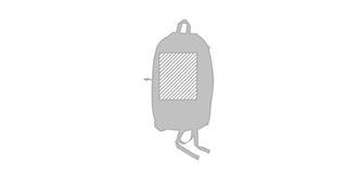 Sac à dos en polyester 600D ajustable Decathe - Marquage Recto