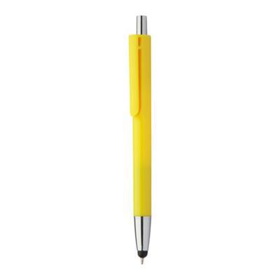 Stylo bille avec stylo stylet en plastique Rincoy Jaune