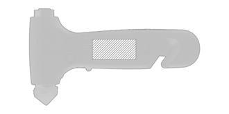 Marteau d'urgence en plastique Jurka - Impression Droite