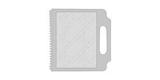 Cahier à spirales en papier recyclé Makro - Marquage Recto