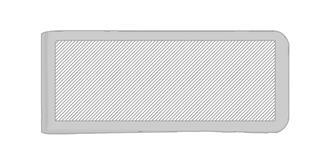 Pince à billets en métal chromée Mercury - Marquage Recto