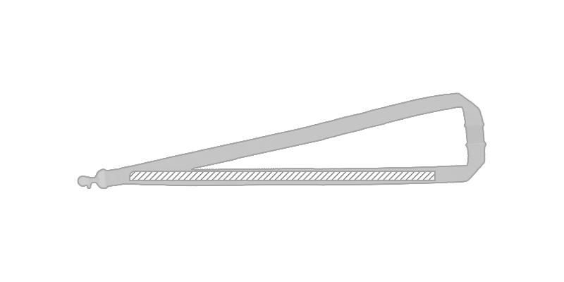 OBG.PUB - Tour de cou en polyester avec mousqueton Kappir - impression avant coté gauche Tour de cou en polyester avec mousqueton Kappir - impression avant coté gauche