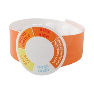 Bracelet en papier pour rayons UV Rador Orange