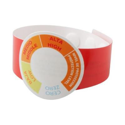 Bracelet en papier pour rayons UV Rador Rouge