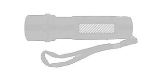 Lampe torche LED en aluminium Everus - Marquage Recto