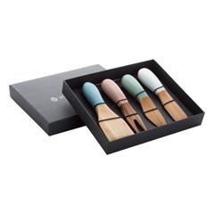 OBG PUB - Set couteaux à fromage en bambou Boursie