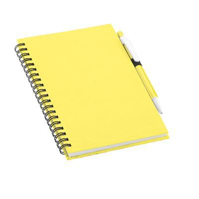 Carnet avec couverture rigide et stylo Rothfuss Jaune