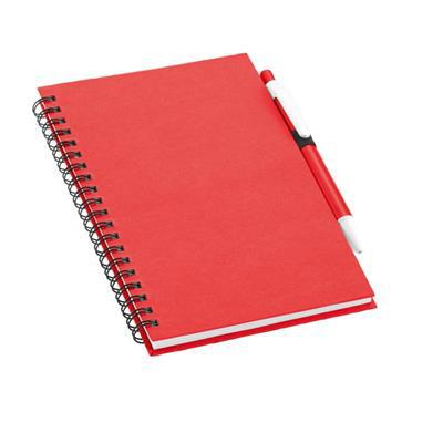 Carnet avec couverture rigide et stylo Rothfuss Rouge