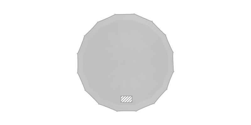 OBG.PUB - Parapluie en pongée 190T Monarque - Impression 12ème pan du parapluie Parapluie en pongée 190T Monarque - Impression 12ème pan du parapluie