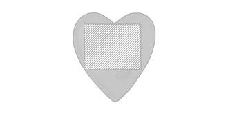 Chaufferette réutilisable en forme de cœur Zaroa - Marquage Recto