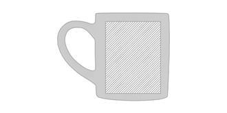 Mug de 230 ml blanc en céramique Jukea - Impression Droite