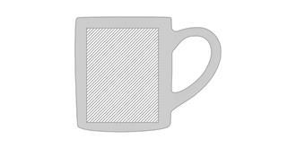 Mug de 230 ml blanc en céramique Jukea - Impression Gauche