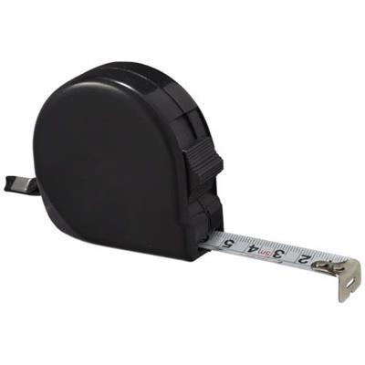 Mètre déroulant 5 m en plastique ABS Maliano Noir