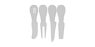 Set de couteaux à fromage en acier Barotye - impression sur le 4ème article