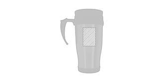 Mug thermos avec double paroi en métal Gobye - Impression Gauche