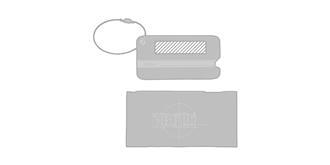 Etiquette à bagages en aluminium Discovar - Marquage Recto