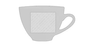 Set de tasse à expresso en céramique Likera - Impression Droite