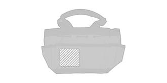 Set d’outils de jardin avec sac en nylon Vurea - impression avant coté gauche