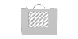 Sacoche conférence en polyester 600D Serfat - Marquage Recto