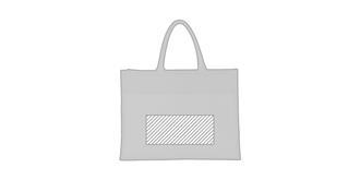 Sac shopping en jute couleur naturel Bumbah - Marquage Recto