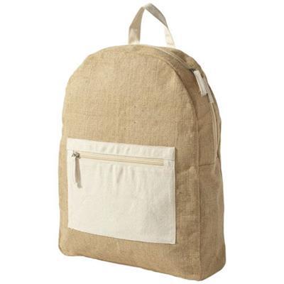 Sac à dos en Jute de couleur naturel 10L Paus