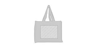 Sac shopping tendance en jute Krora - Marquage Recto