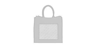 Grand sac shopping en jute couleur naturel Hairon - Marquage Recto