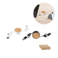 OBG PUB - Câble rétractable 5 en 1 en abs et bambou Rapong