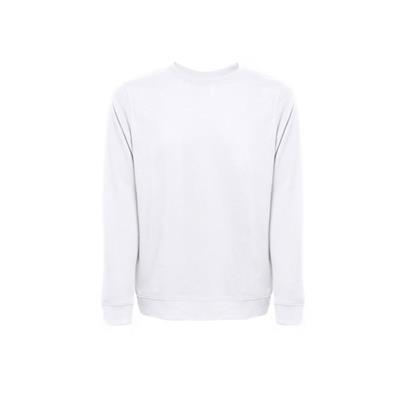 Sweat-shirt unisexe en polyester Thoscon Blanc