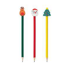 Crayons de Noël en caoutchouc amusant Aunta