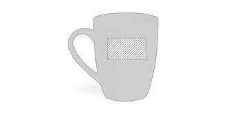 Tasse en céramique de 390 ml avec motif Syera - Marquage Recto