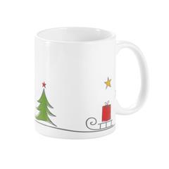 OBG PUB - Tasse de 350 ml à motif noël en céramique Curya