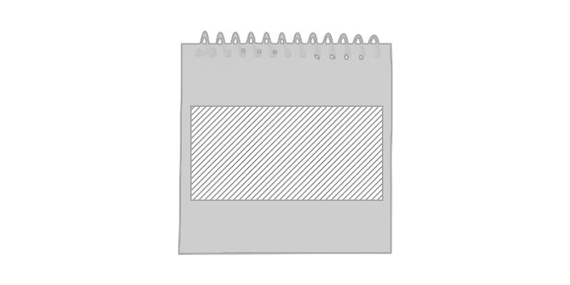 Bloc coloriage en carton couleur rouge Eizer - Marquage Verso