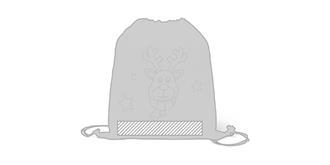 Sac à dos à cordon pour coloriage non-tissé Ongelt - Impression avant en bas