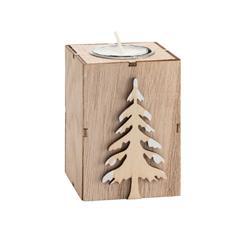 OBG PUB - Support bougie en MDF solide avec motif Scratch