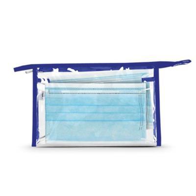 OBG.PUB - Trousse avec masques chirurgicaux en PVC Charou Bleu Trousse avec masques chirurgicaux en PVC Charou Bleu