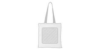 Tote bag avec anse longue Alberg - Marquage Recto