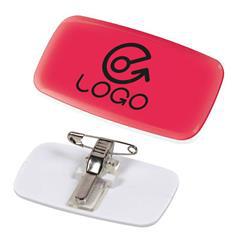 Badge avec pince épingle au dos en plastique Hyres