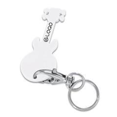 Porte-clés acier avec jeton personnalisable Guitys