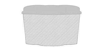 Gobelet recyclé Americano Espresso Eco de 250 ml - Marquage autour