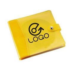 Etui rigide pour 12 CD en PVC jaune Ampas