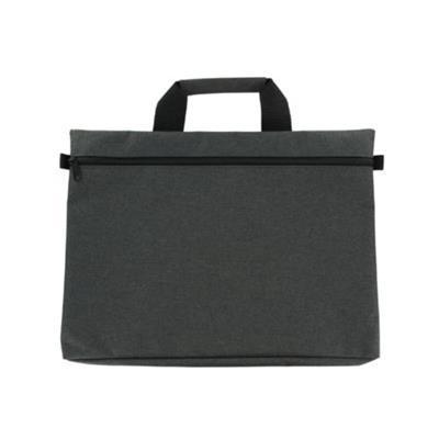 Sacoche porte document en polyester unicolore Shan Gris