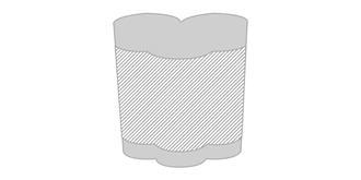 Verre 400ml en PP Yonrax - Marquage autour